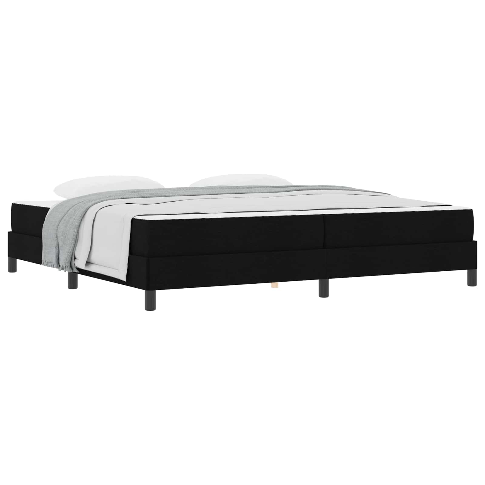Letto a molle con materasso Nero 200 x 200 cm Tessuto | homemem39