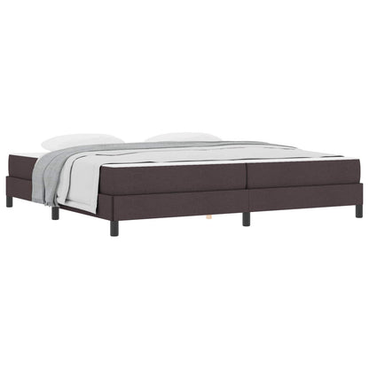 Letto a molle con materasso Marrone Scuro 200 x 200 cm Tessuto | homemem39