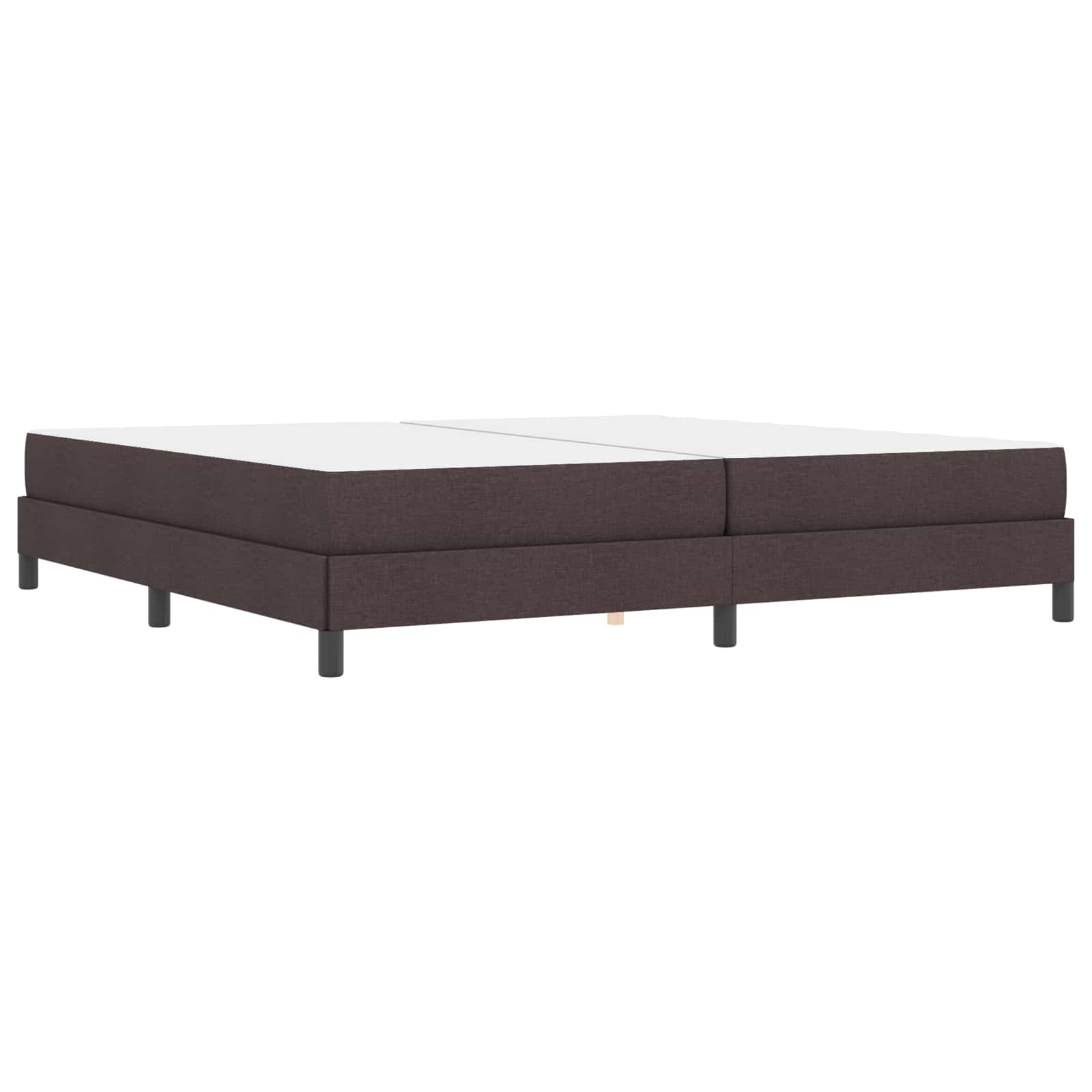 Letto a molle con materasso Marrone Scuro 200 x 200 cm Tessuto | homemem39