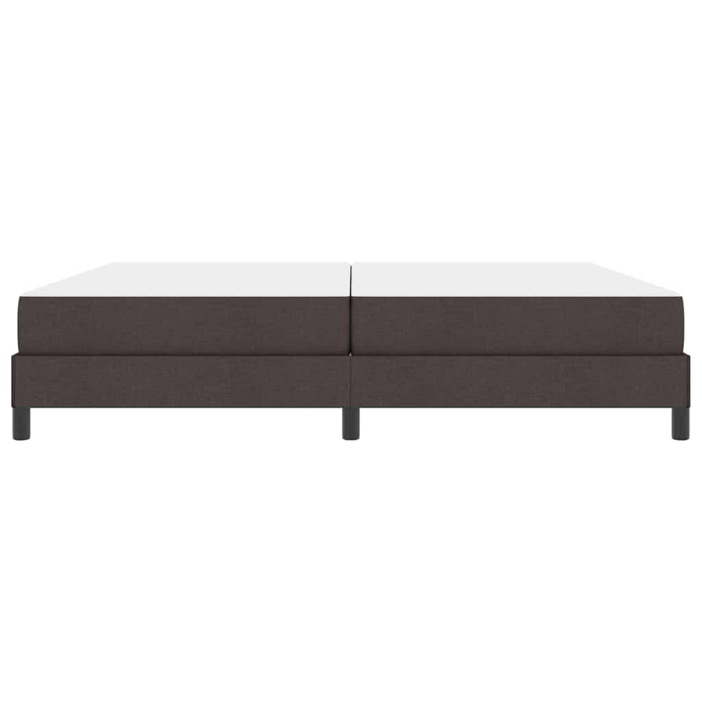 Letto a molle con materasso Marrone Scuro 200 x 200 cm Tessuto | homemem39