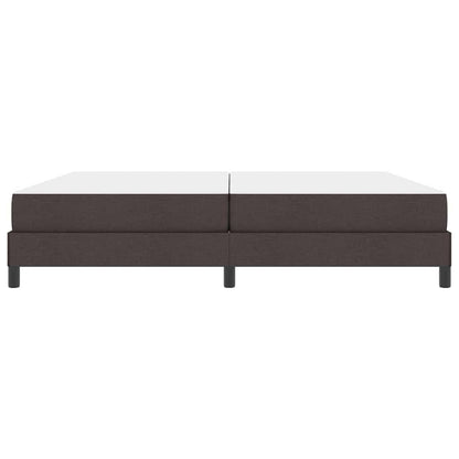Letto a molle con materasso Marrone Scuro 200 x 200 cm Tessuto | homemem39