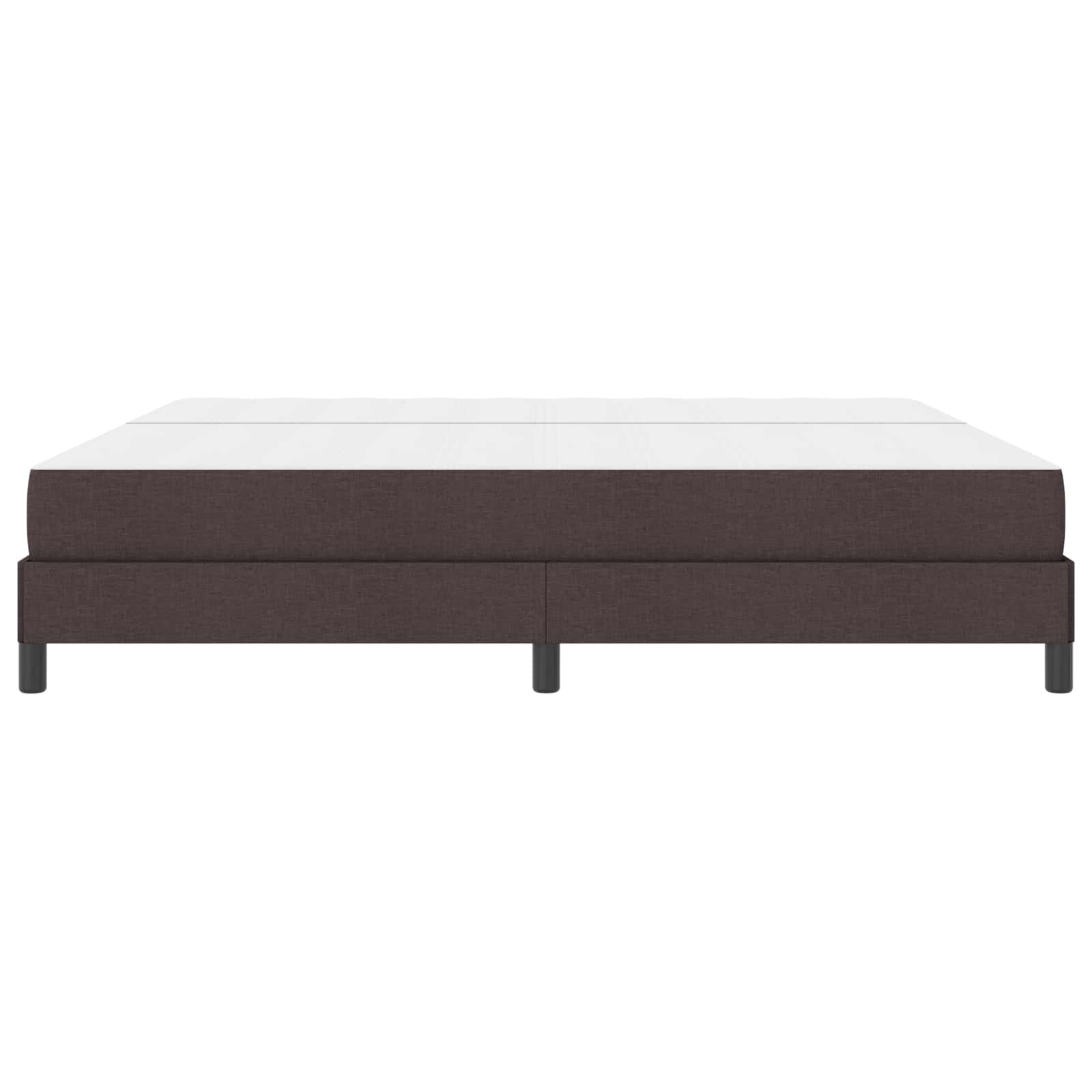 Letto a molle con materasso Marrone Scuro 200 x 200 cm Tessuto | homemem39