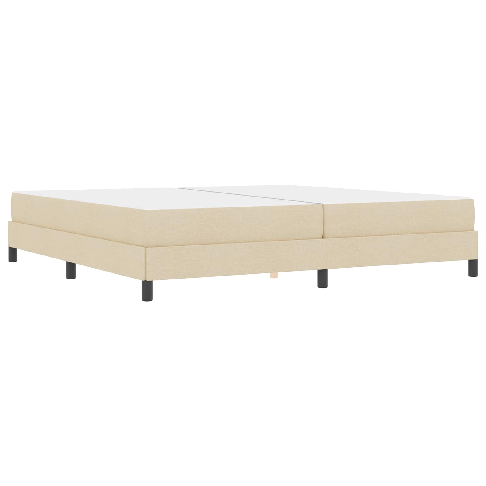 Letto a molle con materasso Crema 200 x 200 cm Tessuto | homemem39