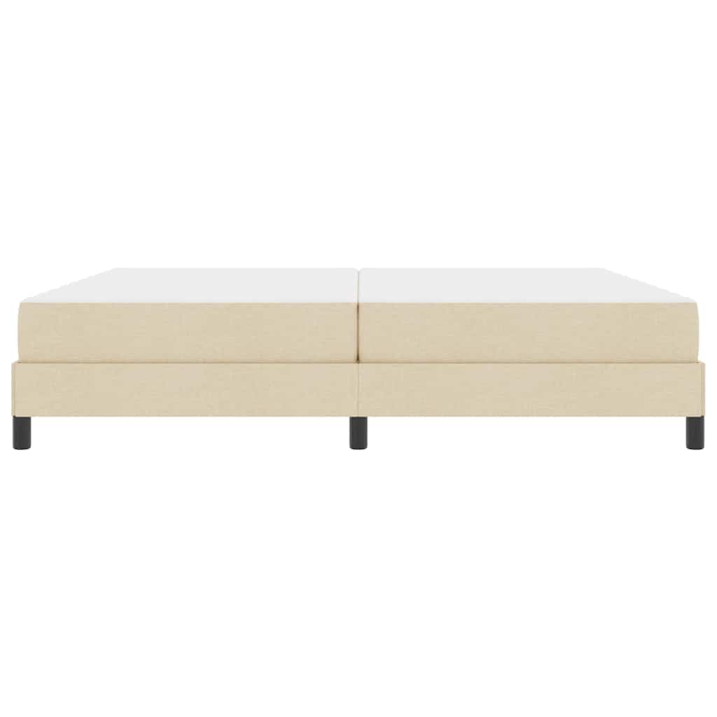 Letto a molle con materasso Crema 200 x 200 cm Tessuto | homemem39
