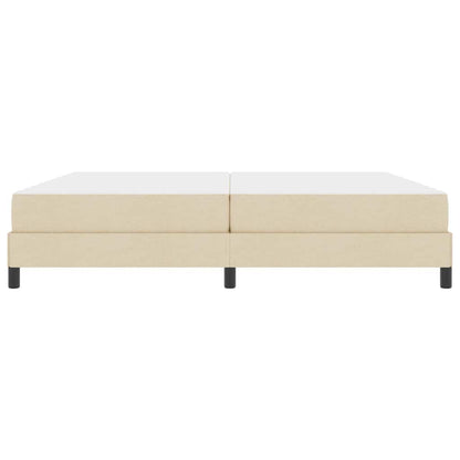 Letto a molle con materasso Crema 200 x 200 cm Tessuto | homemem39