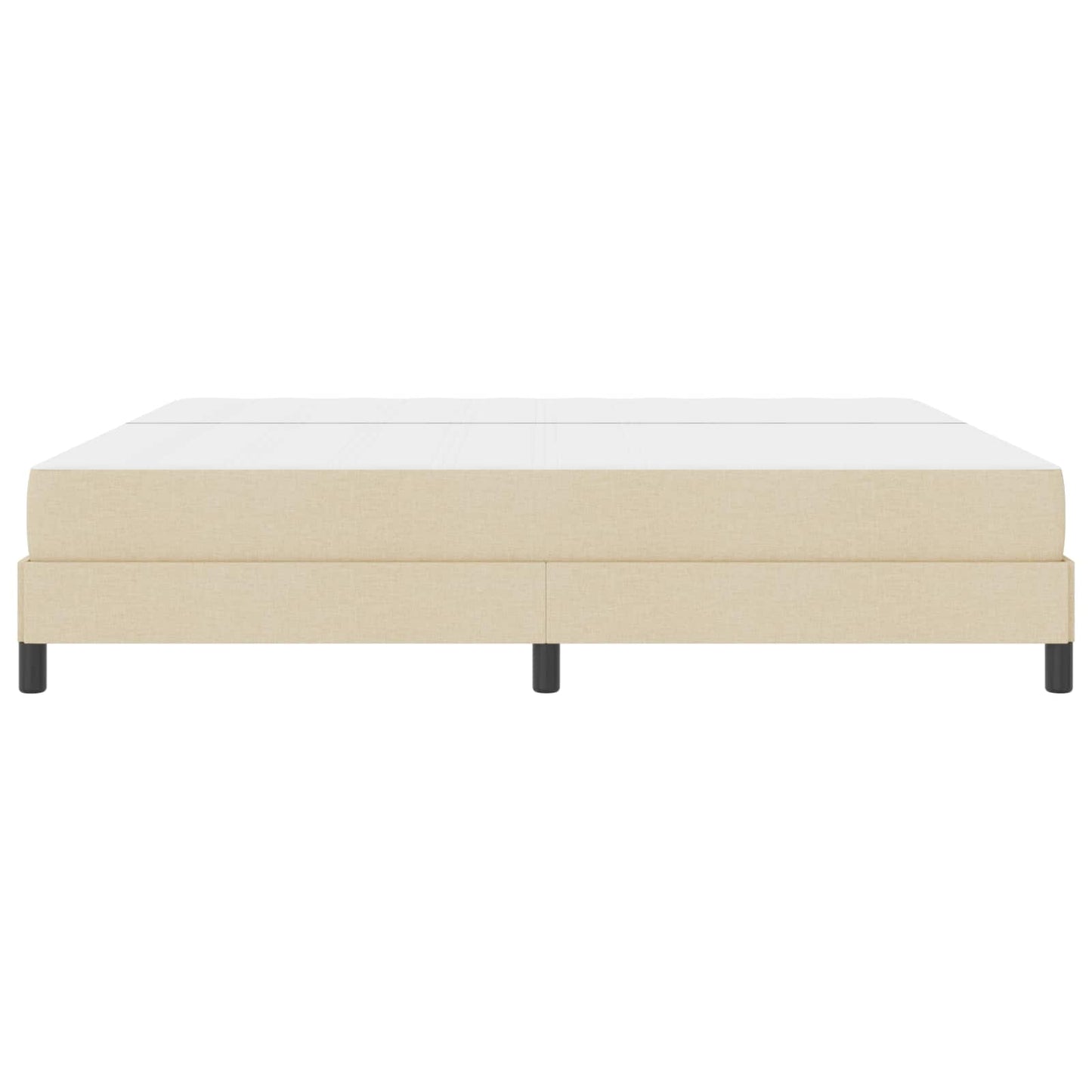 Letto a molle con materasso Crema 200 x 200 cm Tessuto | homemem39