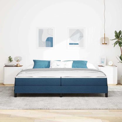 Letto a molle con materasso Blu 200 x 200 cm Tessuto | homemem39