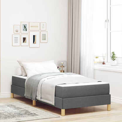Letto a molle con materasso Grigio scuro 80 x 200 cm Tessuto