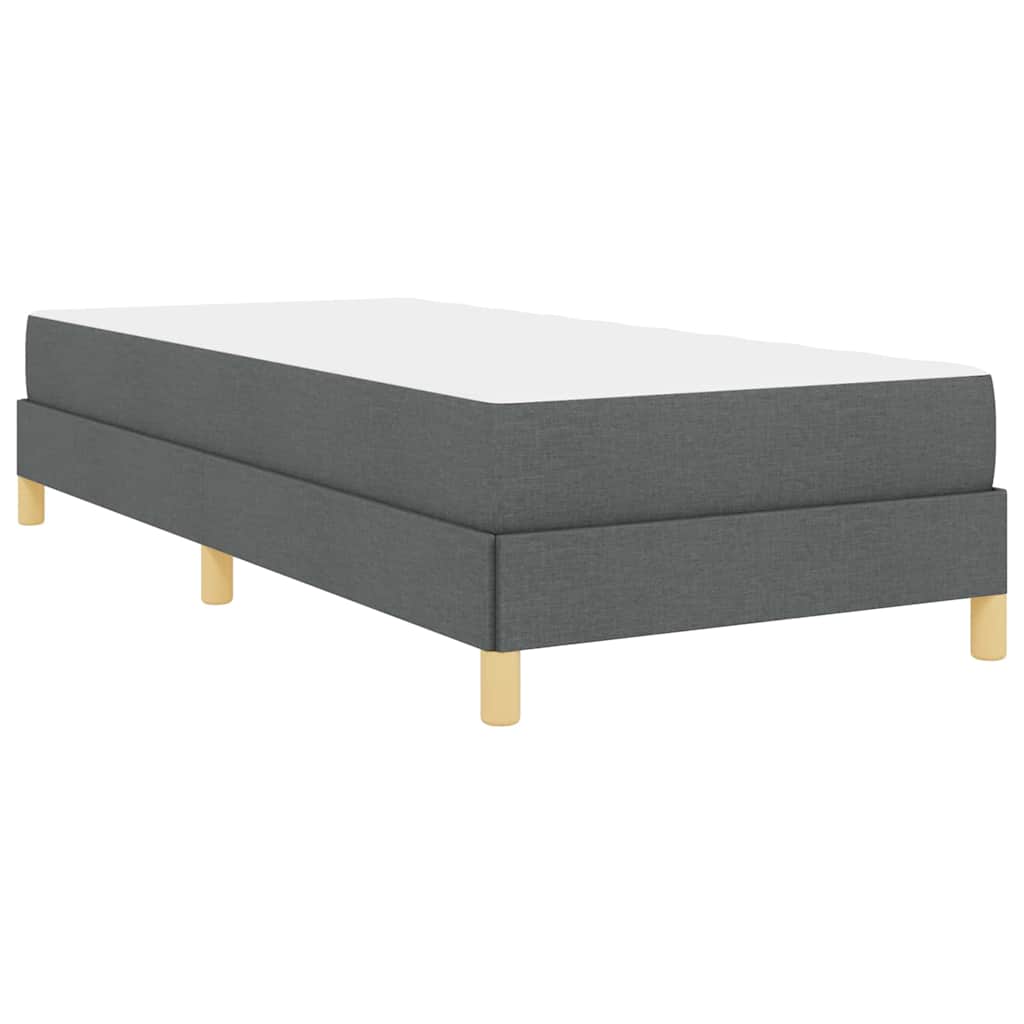 Letto a molle con materasso Grigio scuro 80 x 200 cm Tessuto | homemem39