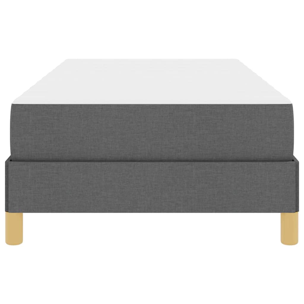 Letto a molle con materasso Grigio scuro 80 x 200 cm Tessuto | homemem39