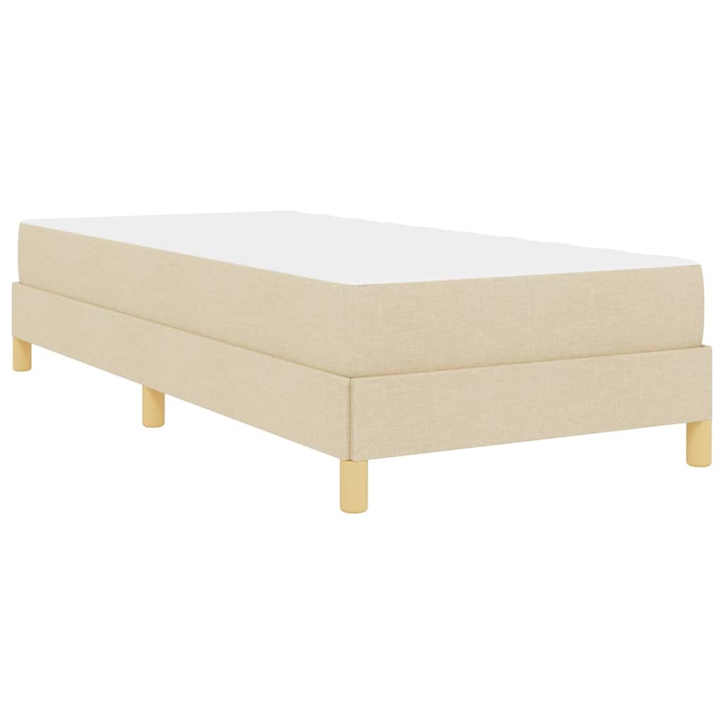 Letto a molle con materasso Crema 80 x 200 cm Tessuto | homemem39