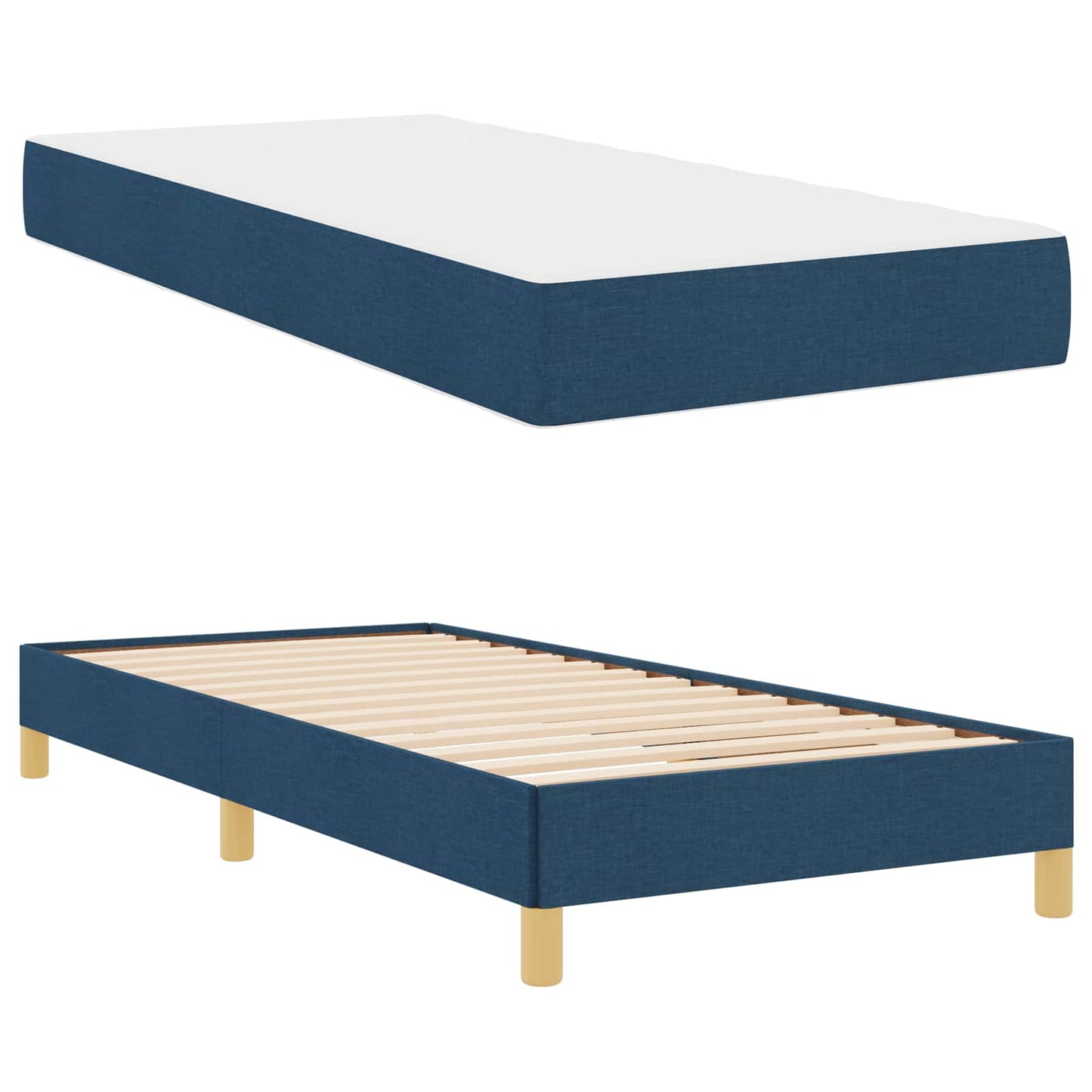 Letto a molle con materasso Blu 80 x 200 cm Tessuto | homemem39