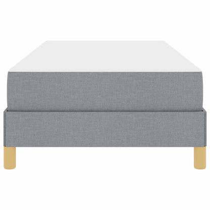 Letto a molle con materasso Grigio chiaro 90 x 190 cm Tessuto