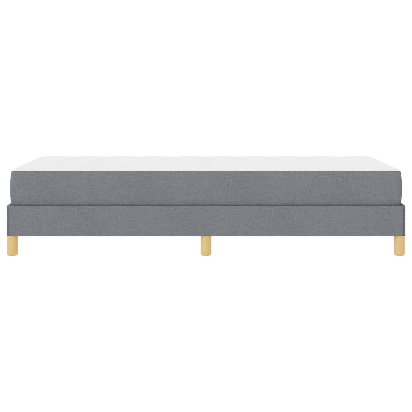 Letto a molle con materasso Grigio chiaro 90 x 190 cm Tessuto