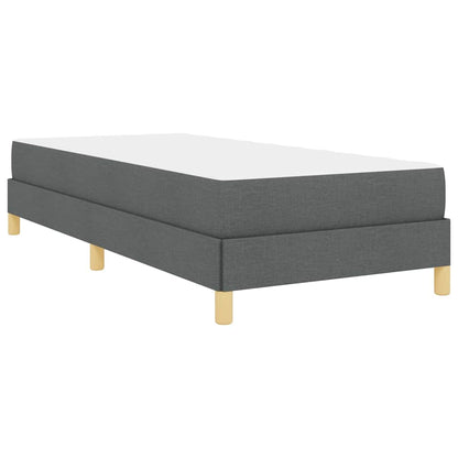 Letto a molle con materasso Grigio scuro 90 x 190 cm Tessuto | homemem39