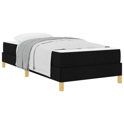 Letto a molle con materasso Nero 90 x 190 cm Tessuto