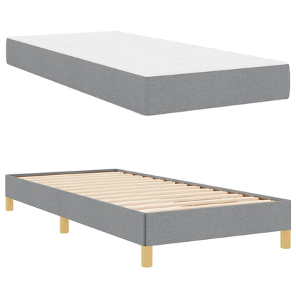 Letto a molle con materasso Grigio chiaro 90 x 200 cm Tessuto | homemem39