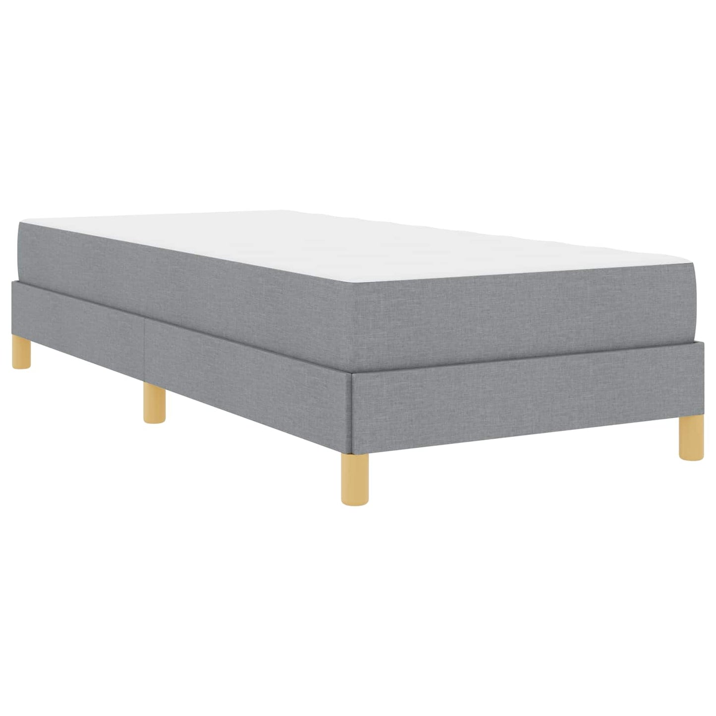 Letto a molle con materasso Grigio chiaro 90 x 200 cm Tessuto | homemem39