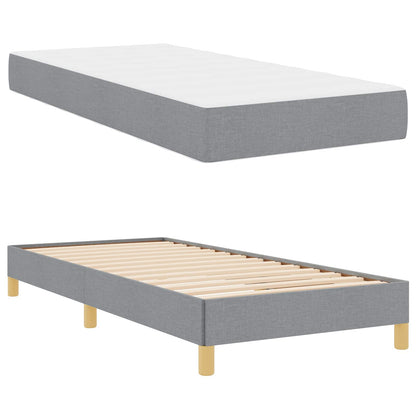 Letto a molle con materasso Grigio chiaro 90 x 200 cm Tessuto | homemem39