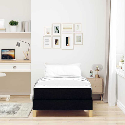 Letto a molle con materasso Nero 90 x 200 cm Tessuto | homemem39