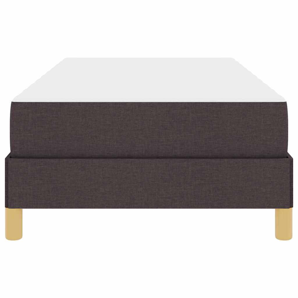 Letto a molle con materasso Marrone Scuro 90 x 200 cm Tessuto | homemem39