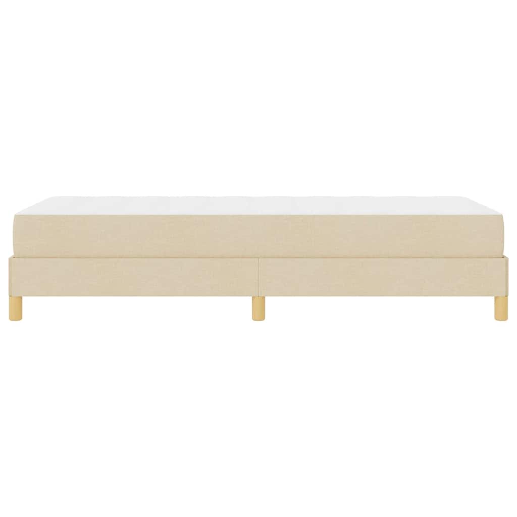 Letto a molle con materasso Crema 90 x 200 cm Tessuto