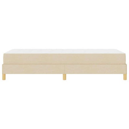 Letto a molle con materasso Crema 90 x 200 cm Tessuto