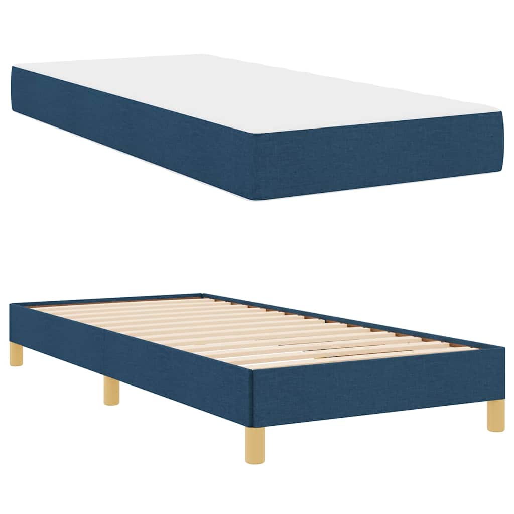Letto a molle con materasso Blu 90 x 200 cm Tessuto | homemem39