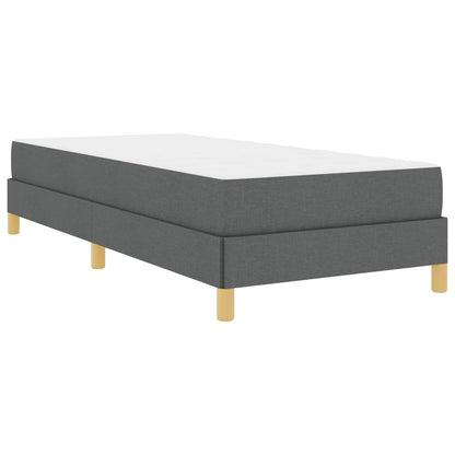 Letto a molle con materasso Grigio scuro 100 x 200 cm Tessuto | homemem39