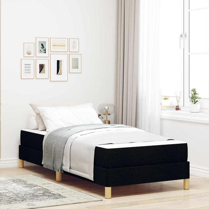 Letto a molle con materasso Nero 100 x 200 cm Tessuto | homemem39