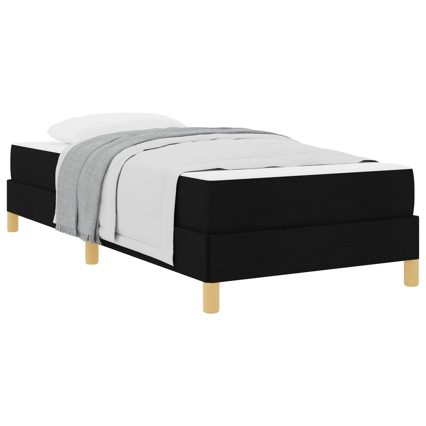 Letto a molle con materasso Nero 100 x 200 cm Tessuto | homemem39