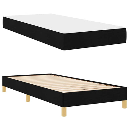 Letto a molle con materasso Nero 100 x 200 cm Tessuto | homemem39