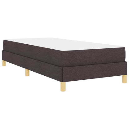 Letto a molle con materasso Marrone Scuro 100 x 200 cm Tessuto | homemem39