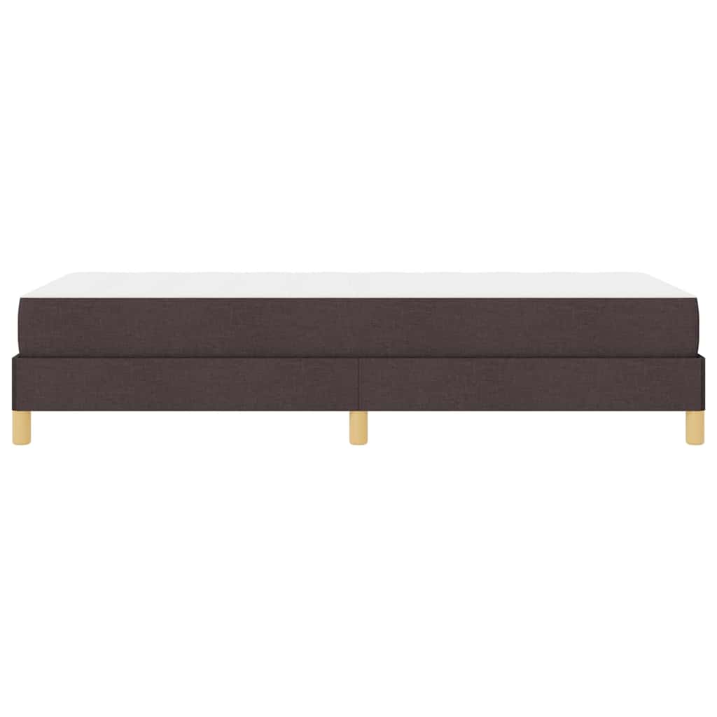Letto a molle con materasso Marrone Scuro 100 x 200 cm Tessuto | homemem39