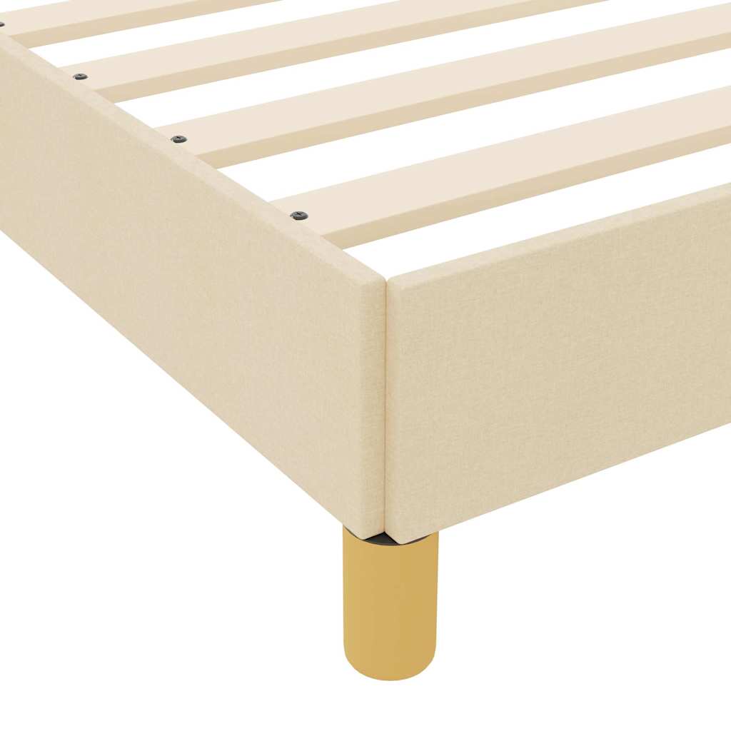 Letto a molle con materasso Crema 100 x 200 cm Tessuto | homemem39
