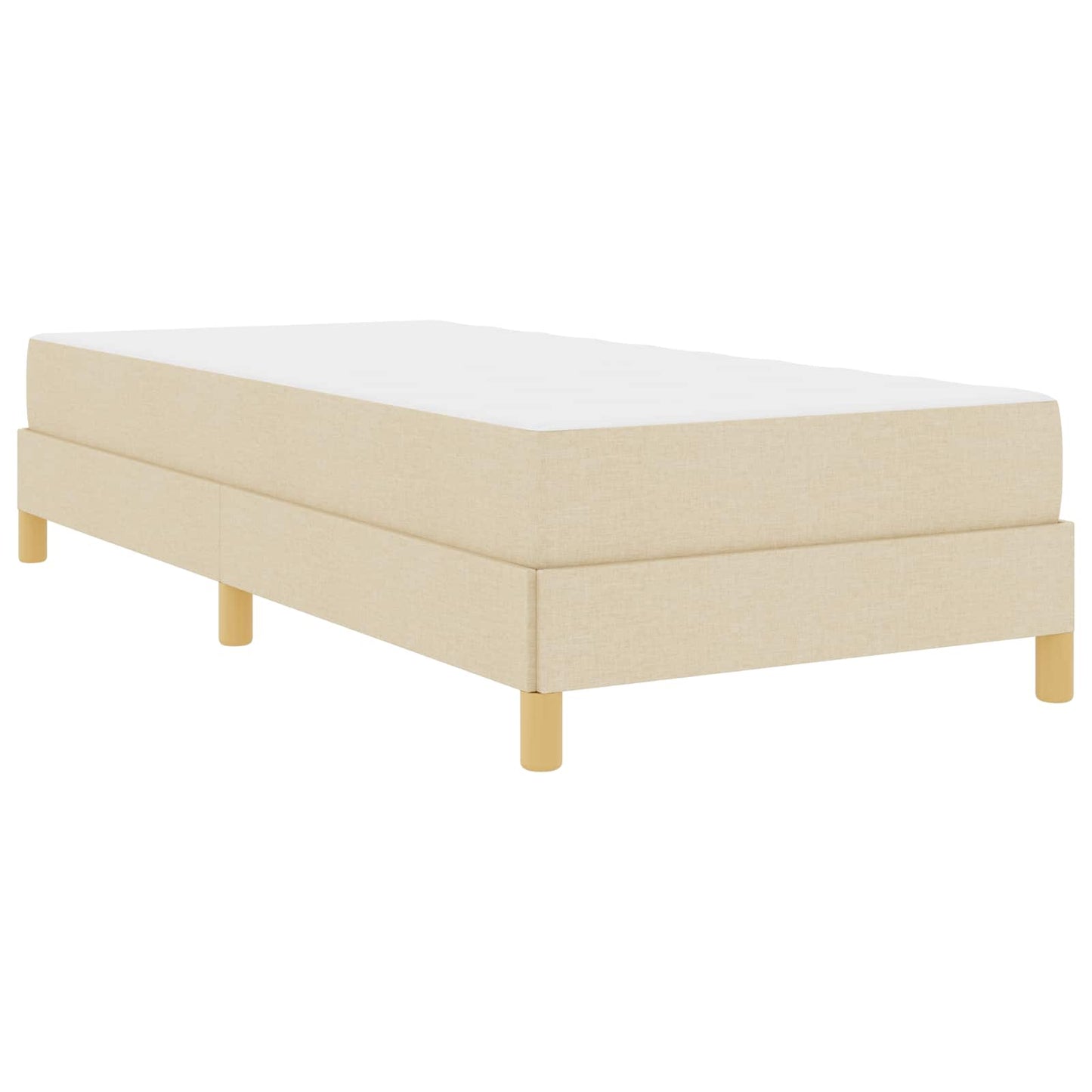 Letto a molle con materasso Crema 100 x 200 cm Tessuto | homemem39