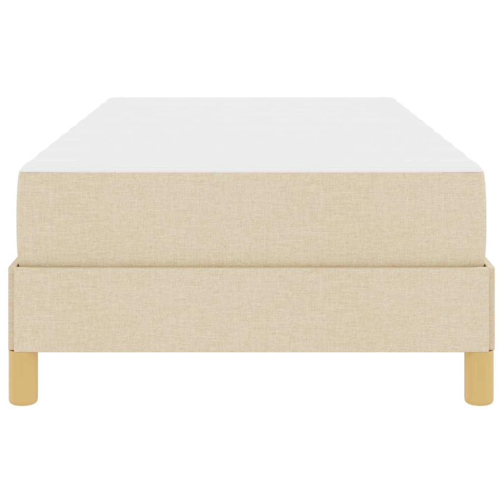 Letto a molle con materasso Crema 100 x 200 cm Tessuto | homemem39