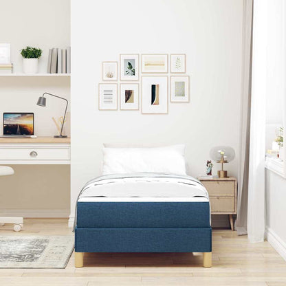 Letto a molle con materasso Blu 100 x 200 cm Tessuto | homemem39