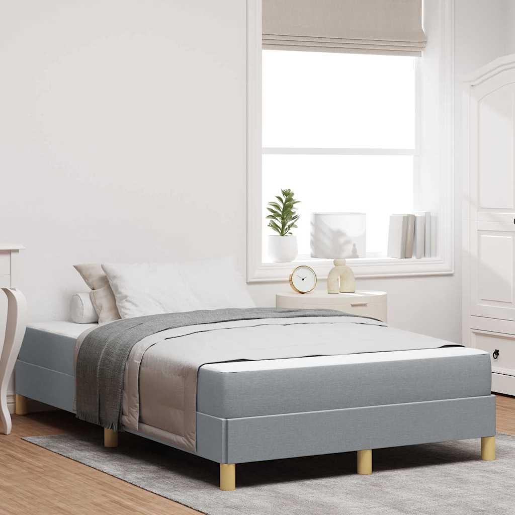 Letto a molle con materasso Grigio chiaro 120 x 190 cm Tessuto | homemem39