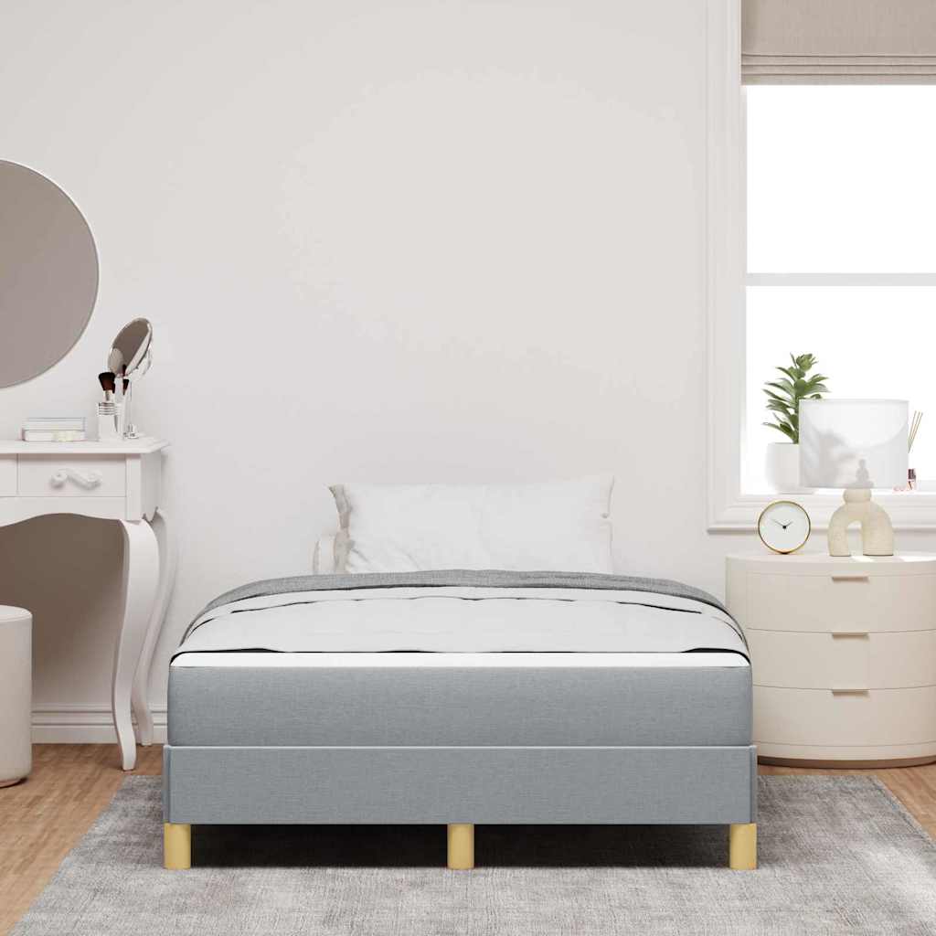 Letto a molle con materasso Grigio chiaro 120 x 190 cm Tessuto | homemem39