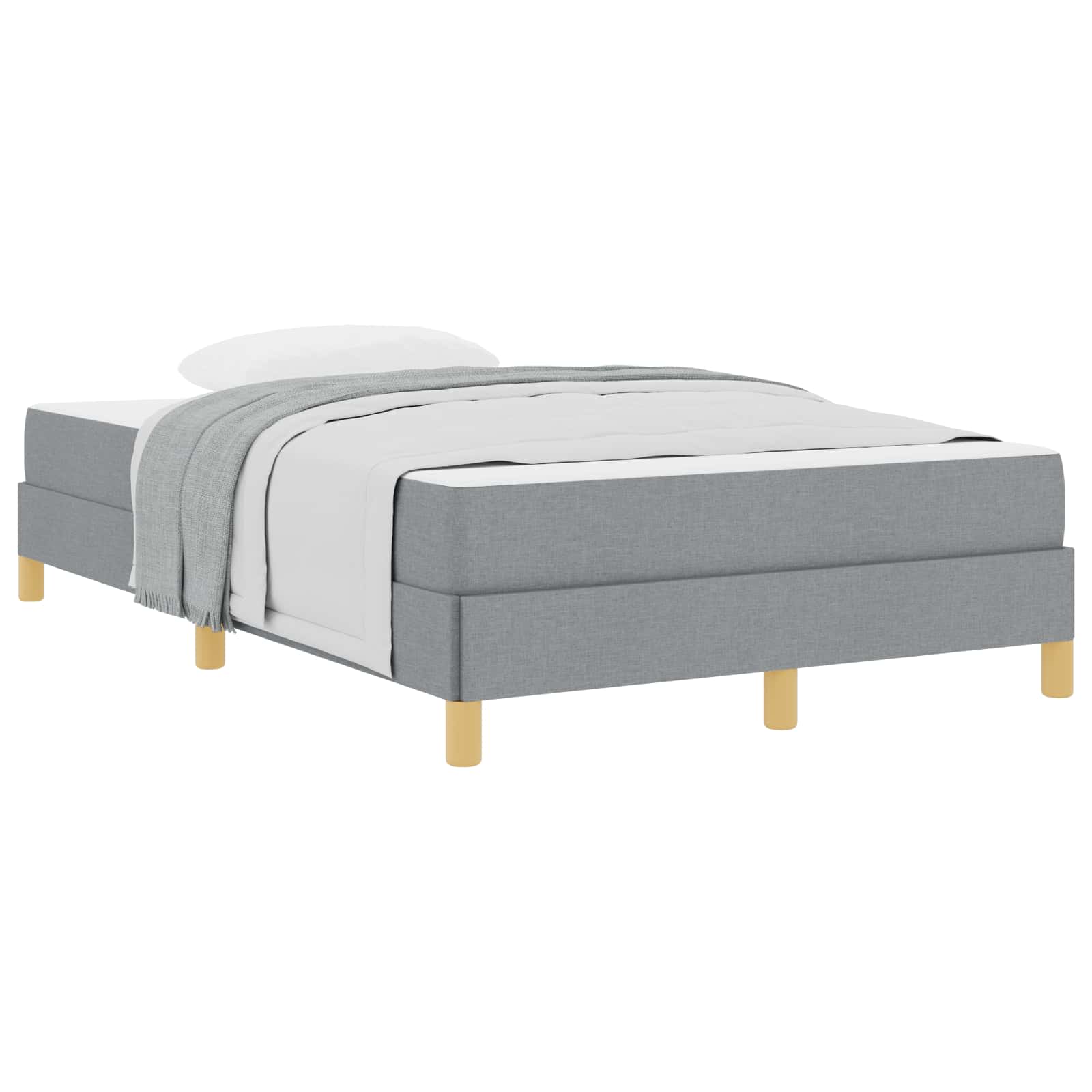 Letto a molle con materasso Grigio chiaro 120 x 190 cm Tessuto | homemem39