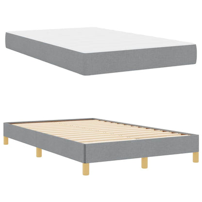 Letto a molle con materasso Grigio chiaro 120 x 190 cm Tessuto | homemem39
