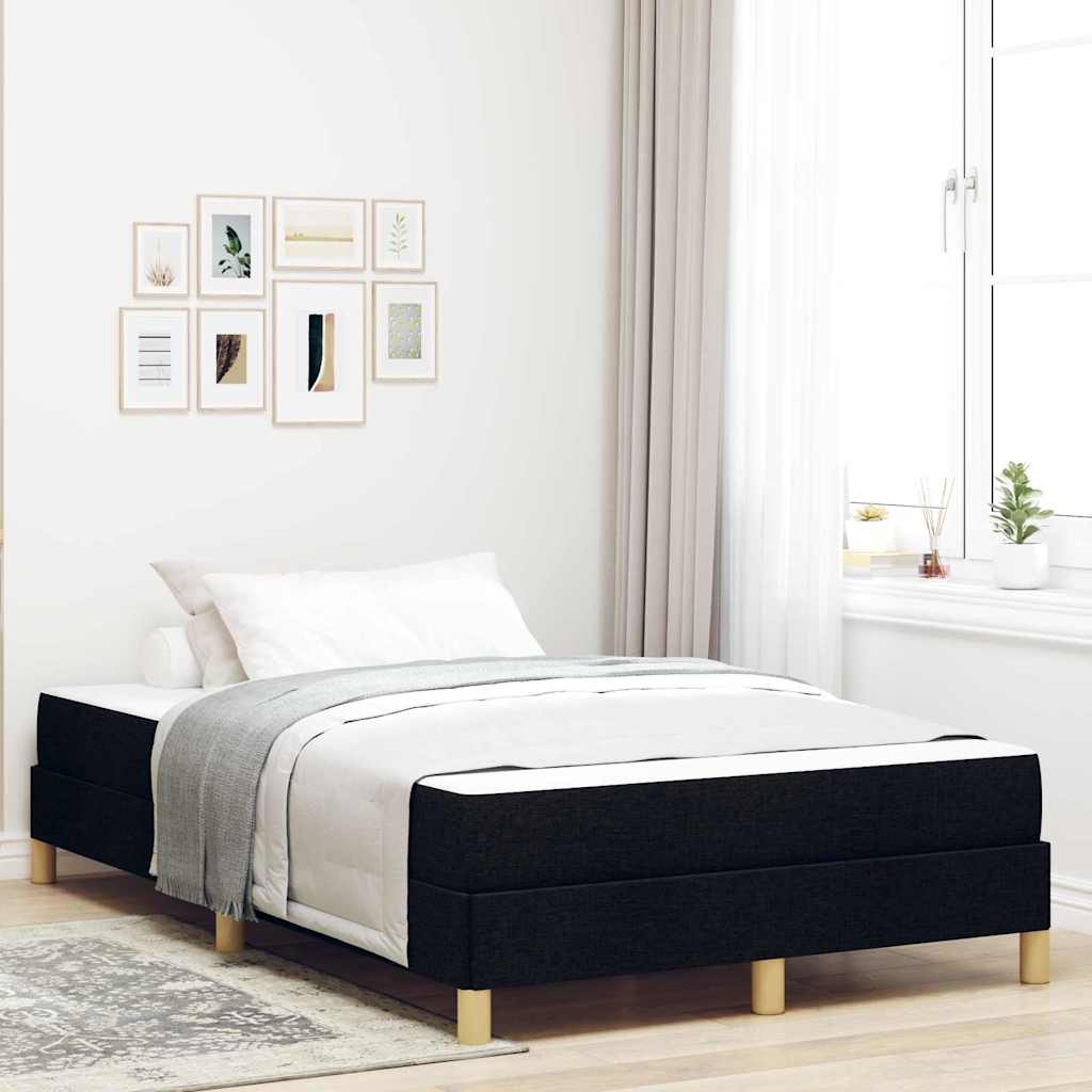 Letto a molle con materasso Nero 120 x 190 cm Tessuto | homemem39