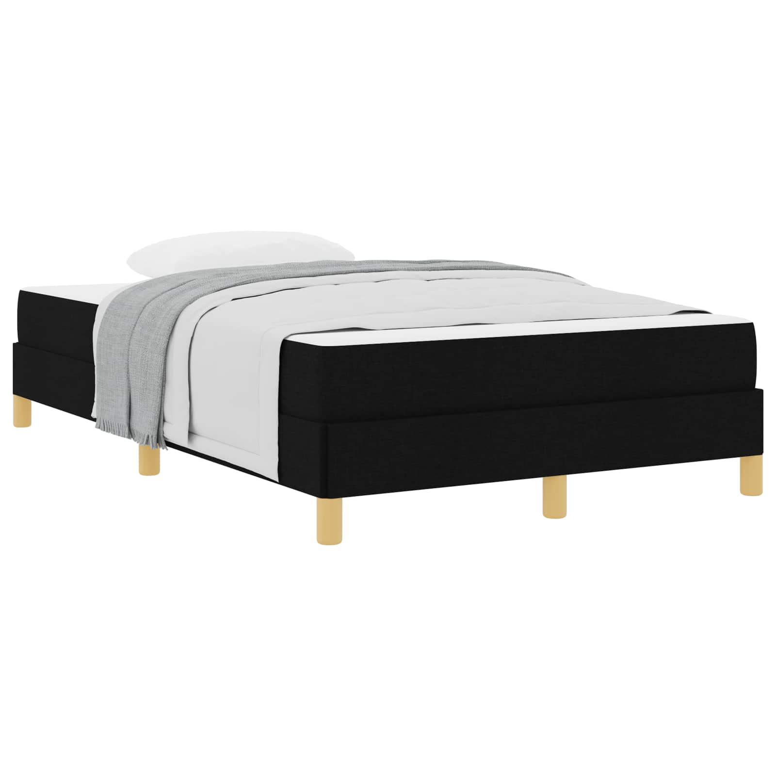 Letto a molle con materasso Nero 120 x 190 cm Tessuto | homemem39