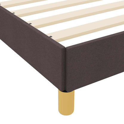 Letto a molle con materasso Marrone Scuro 120 x 190 cm Tessuto | homemem39