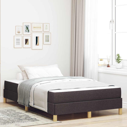 Letto a molle con materasso Marrone Scuro 120 x 190 cm Tessuto | homemem39