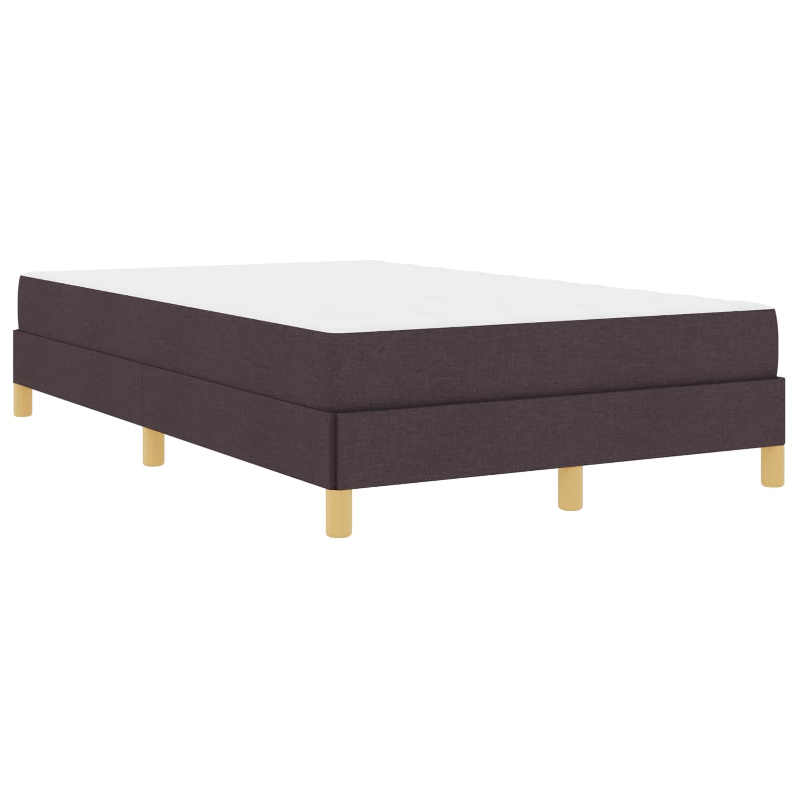 Letto a molle con materasso Marrone Scuro 120 x 190 cm Tessuto | homemem39