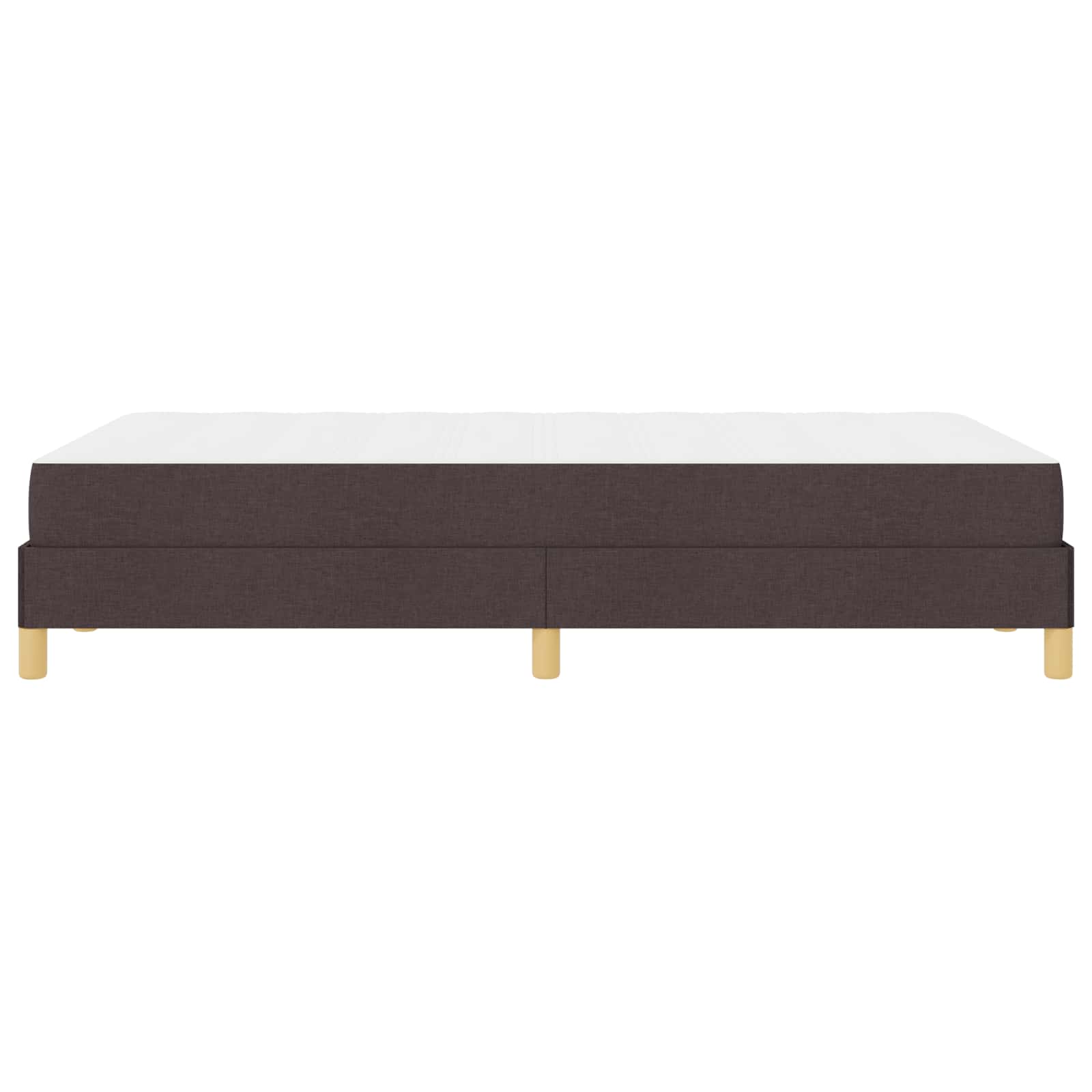 Letto a molle con materasso Marrone Scuro 120 x 190 cm Tessuto | homemem39