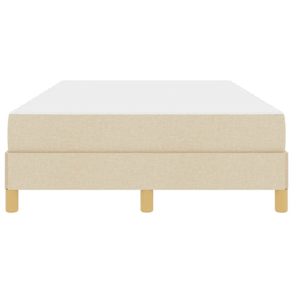 Letto a molle con materasso Crema 120 x 190 cm Tessuto