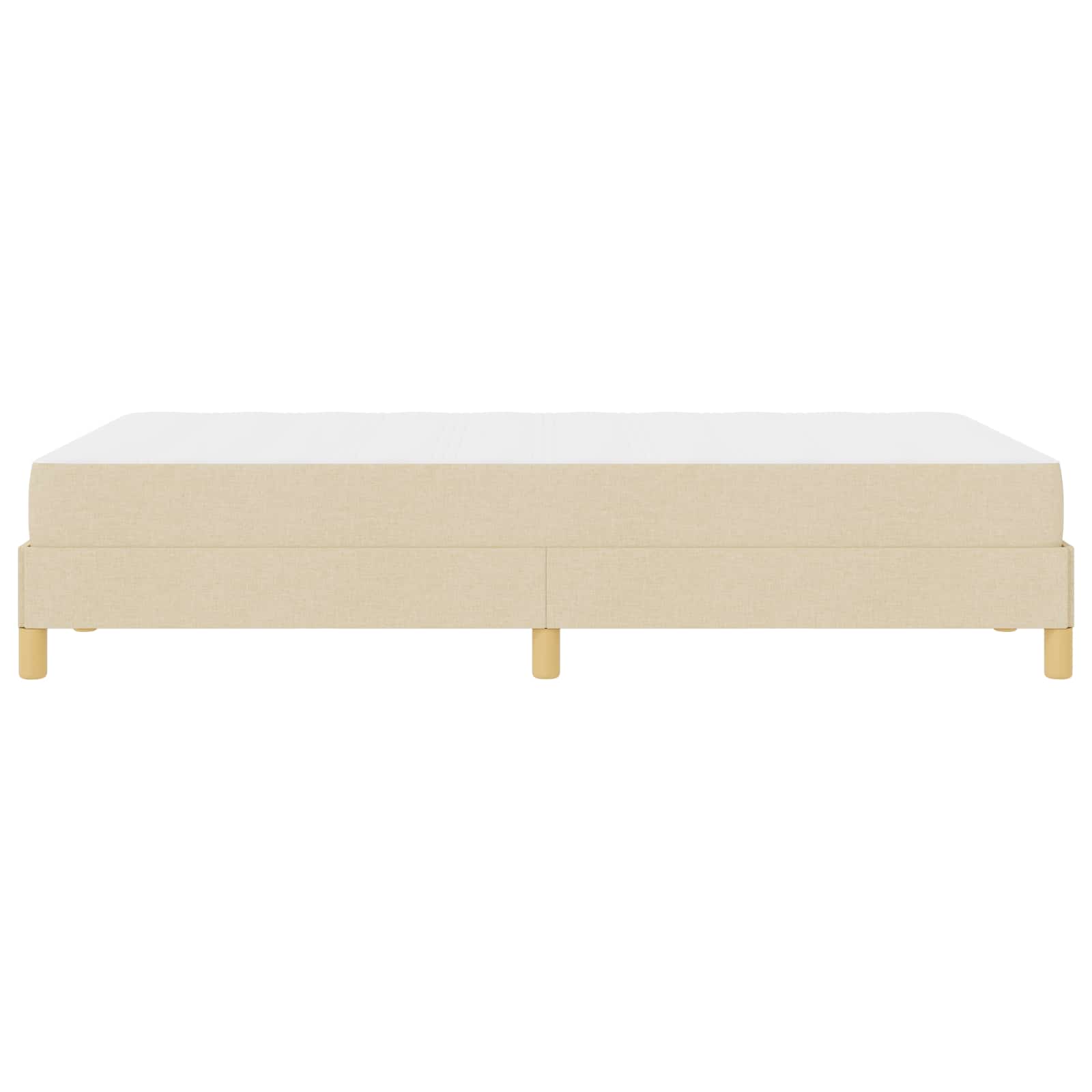 Letto a molle con materasso Crema 120 x 190 cm Tessuto | homemem39